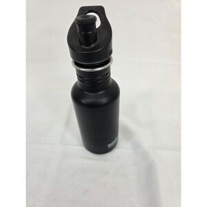 Klean Kanteen Classic 18oz Stainless Steel Water Bottle Matte Black Sport Cap